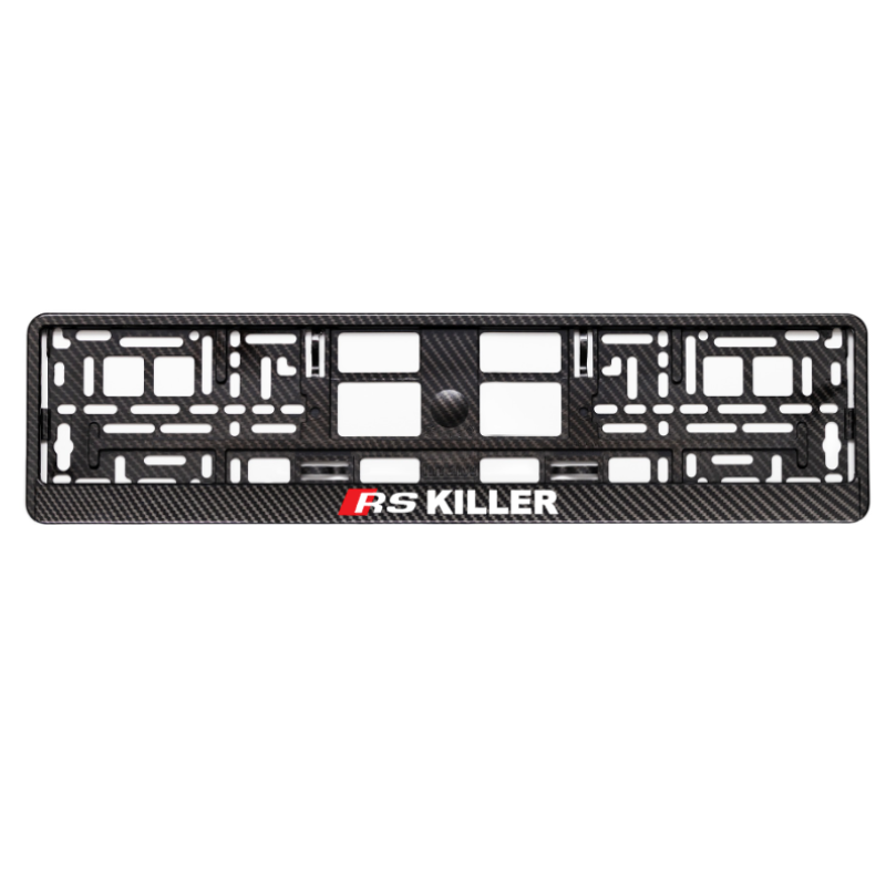 carbon style license plate frame rs killer white