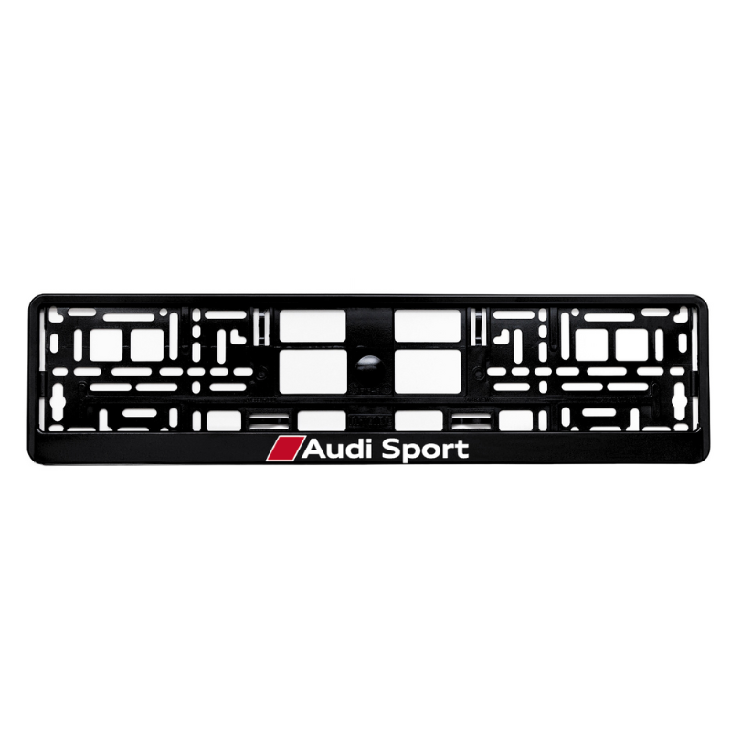gloss black license plate frame audi sport white