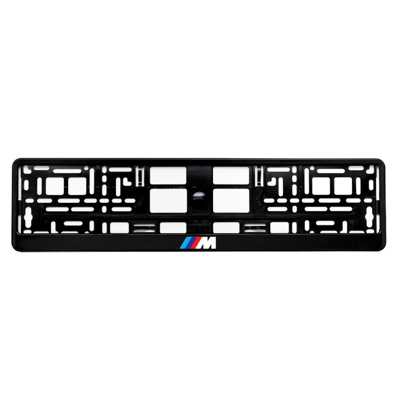gloss black license plate frame with bmw m logo