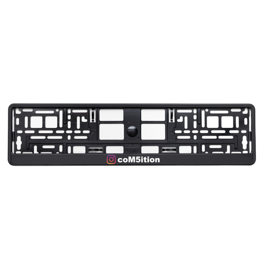 social media intagram facebook tiktok handle custom basic black license plate frame