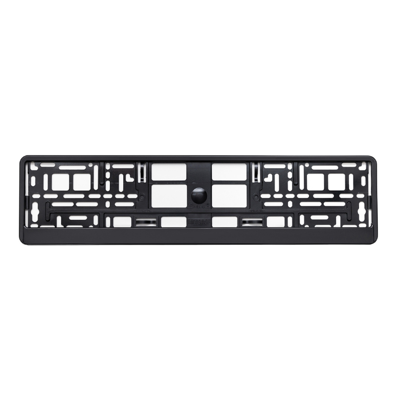 black license plate frame