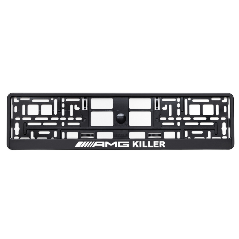 basic black license plate frame amg killer white