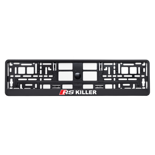 basic black license plate frame rs killer white