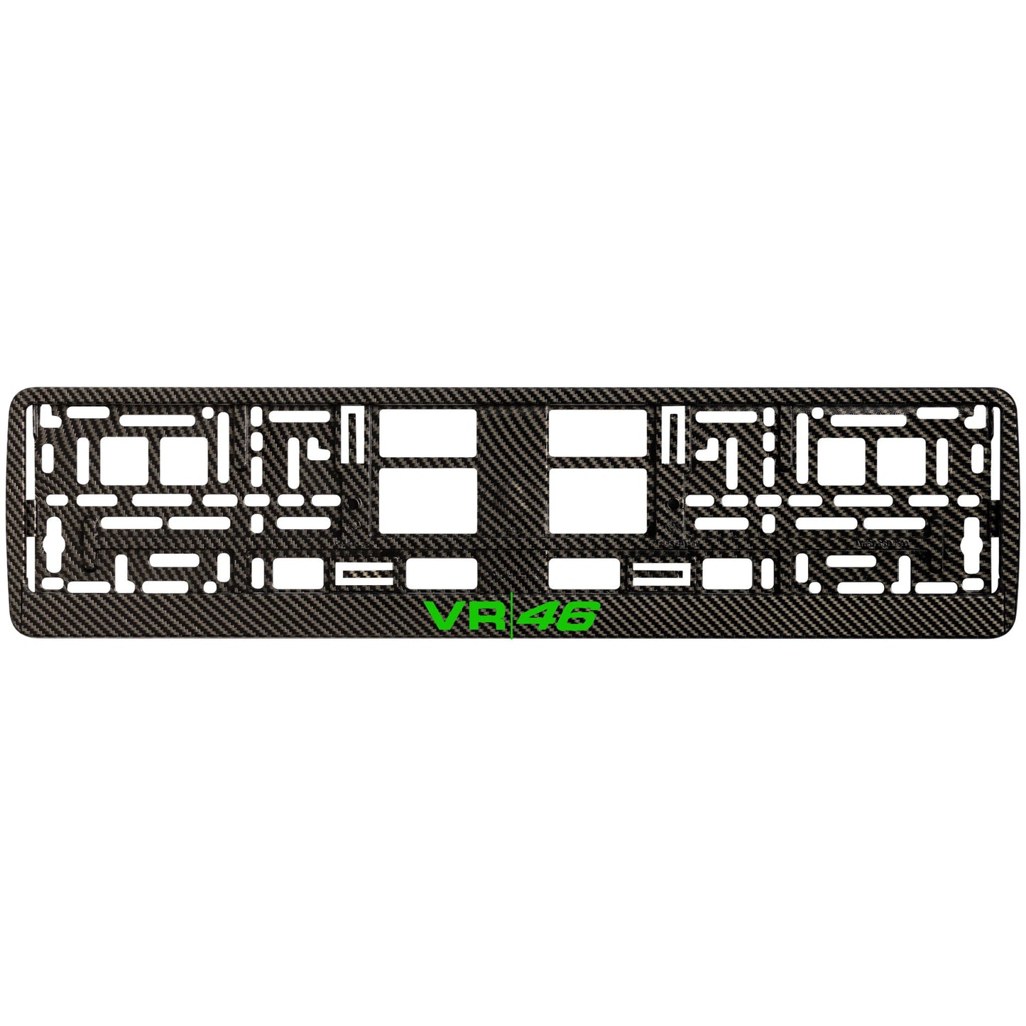 custom carbon license plate frame with logo