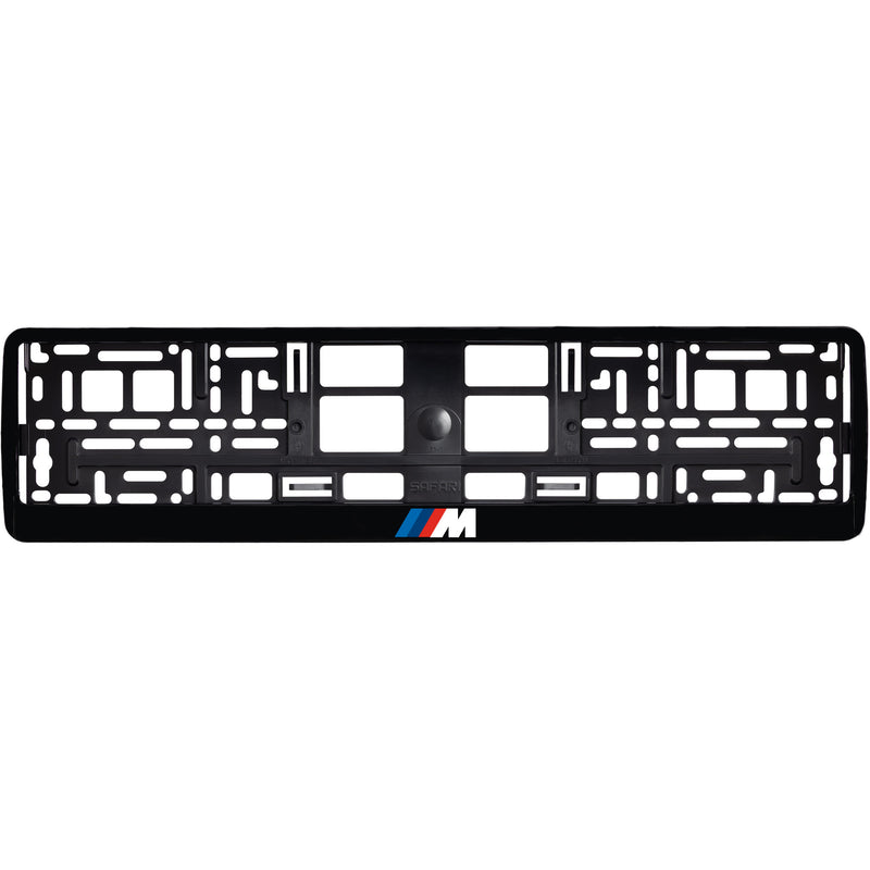 ///M Hochglanzschwarz Kennzeichenhalter