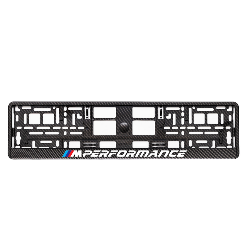 Carbon Style License Plate Frame with M performance logo