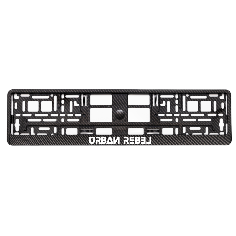 Custom Carbon Style License Plate Frame with own text and color or logo