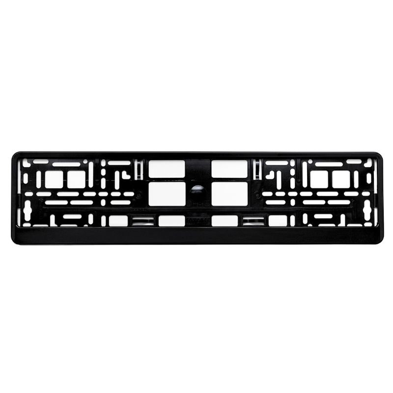
        Gloss black license plate frame
     