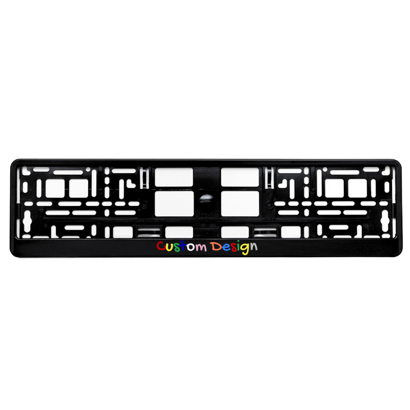 custom gloss black license plate frame