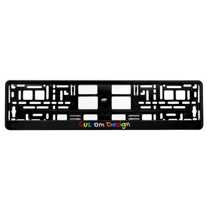 custom gloss black license plate frame