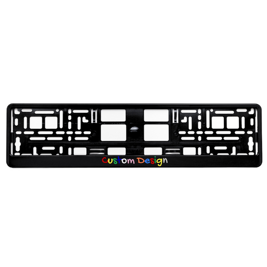 custom gloss black license plate frame