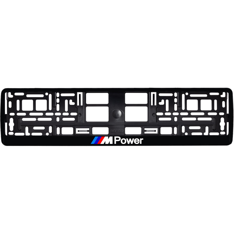M Power Hochglanzschwarz Kennzeichenhalter