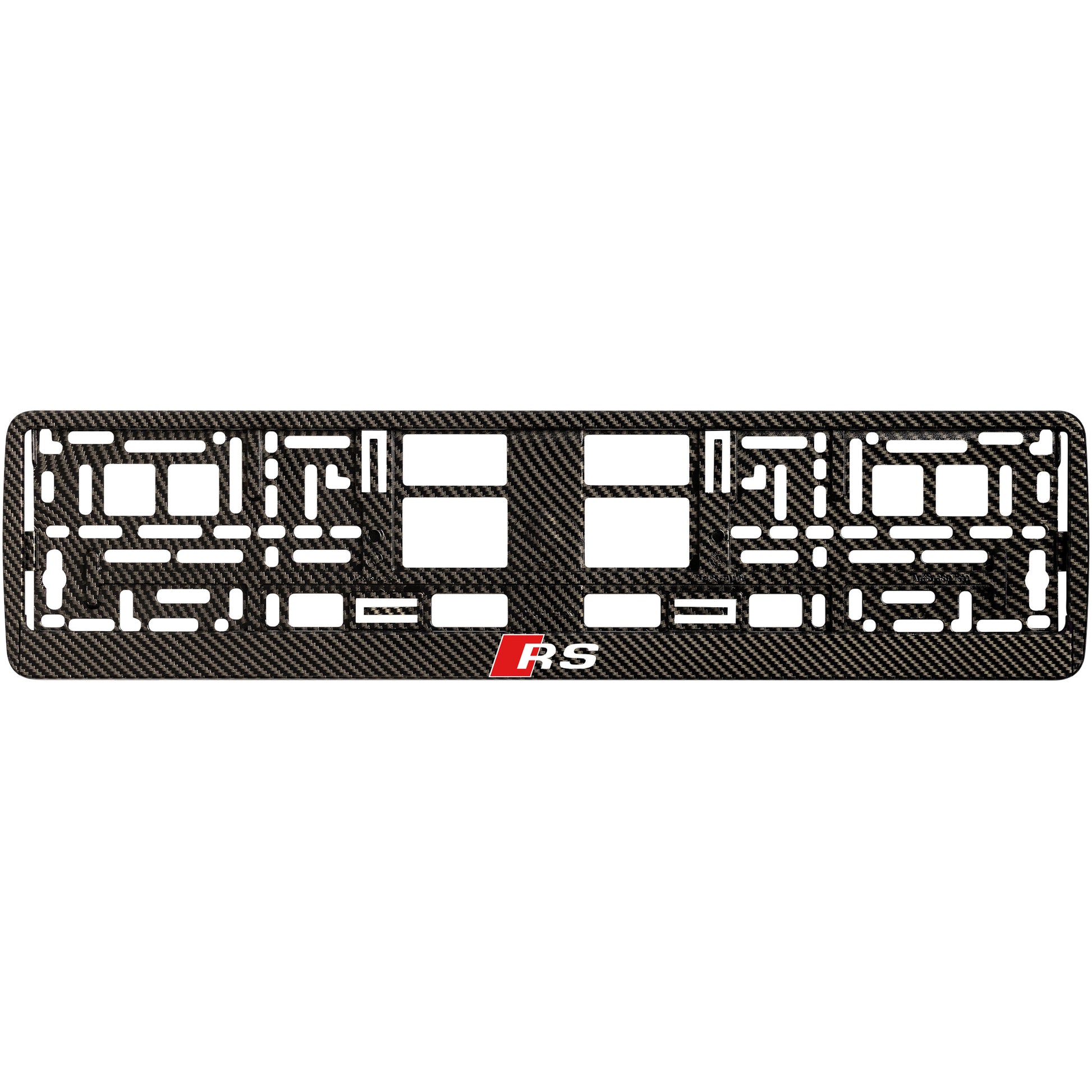 carbon license plate frame with audi rs logo