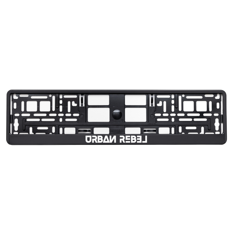 custom logo basic black license plate frame
