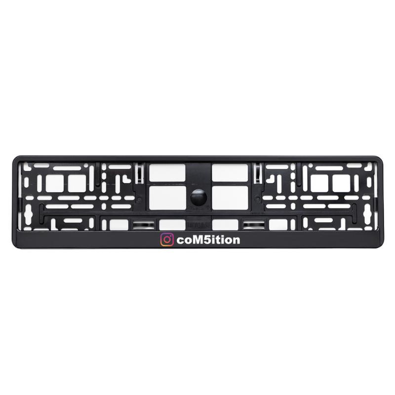 
        social media intagram facebook tiktok handle custom basic black license plate frame
     