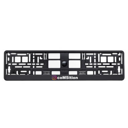 social media intagram facebook tiktok handle custom basic black license plate frame