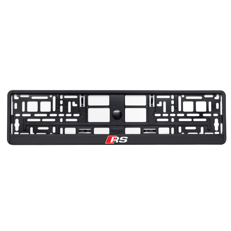 basic black license plate frame audi rs logo