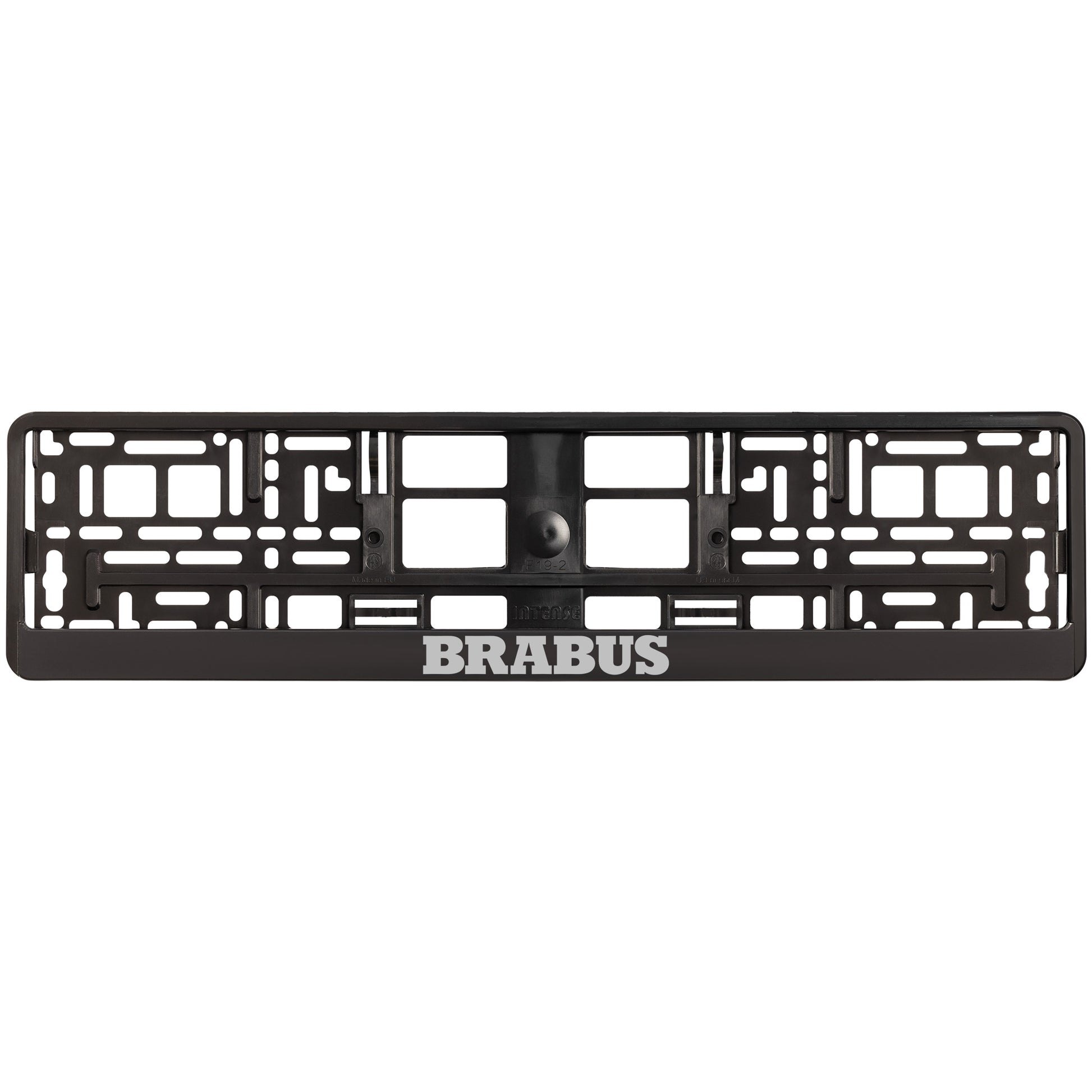 black license plate frame silver brabus logo