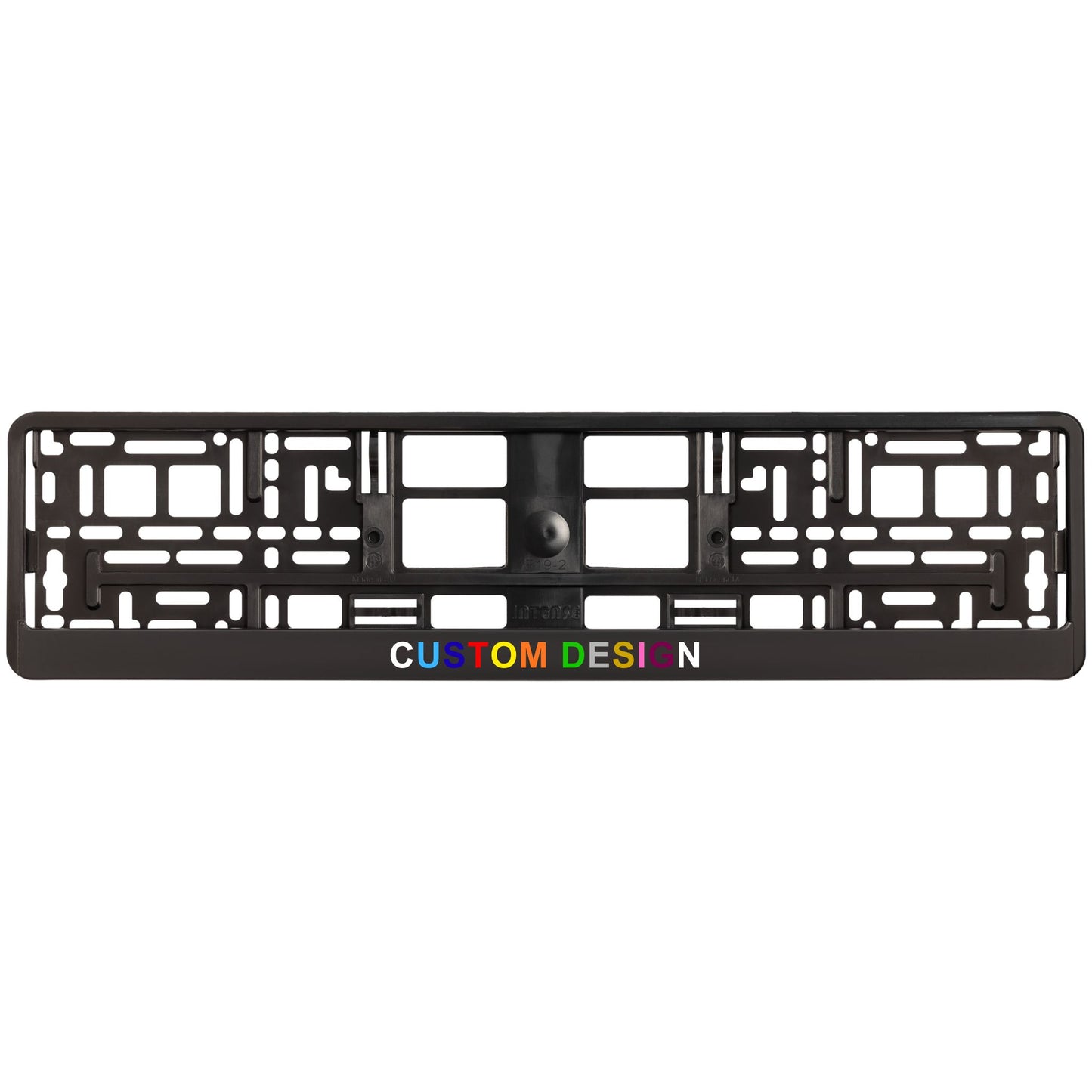 
        custom black license plate frame
     