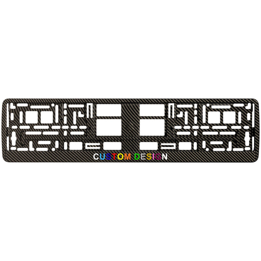 Custom Carbon Style License Plate Frame