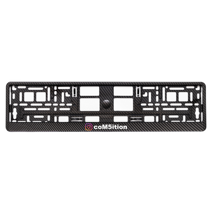 custom carbon style license plate frame social media instagram facebook tiktok handle
