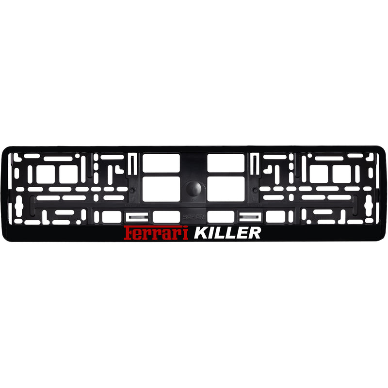 Ferrari Killer Gloss Black License Plate