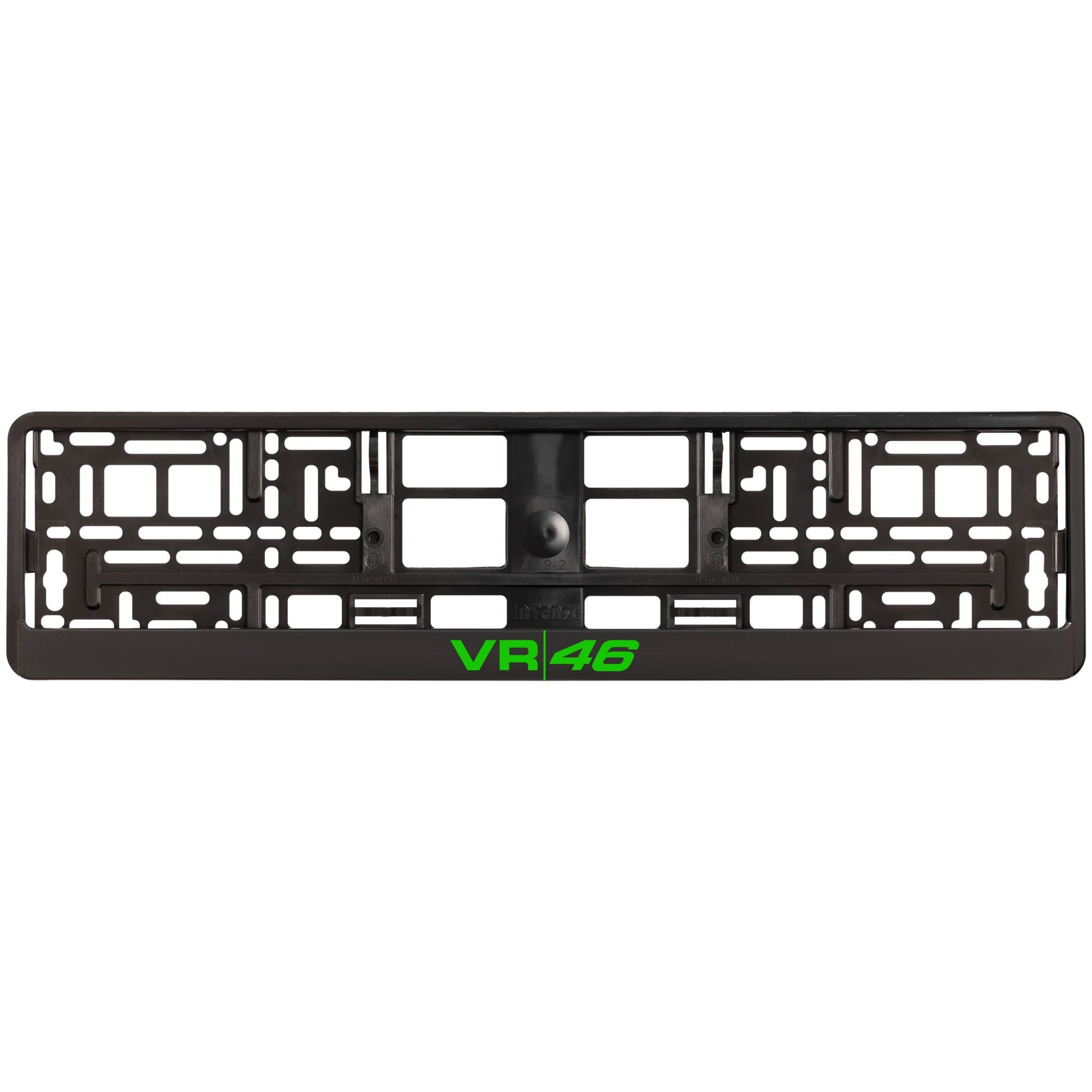 custom black license plate frame with logo