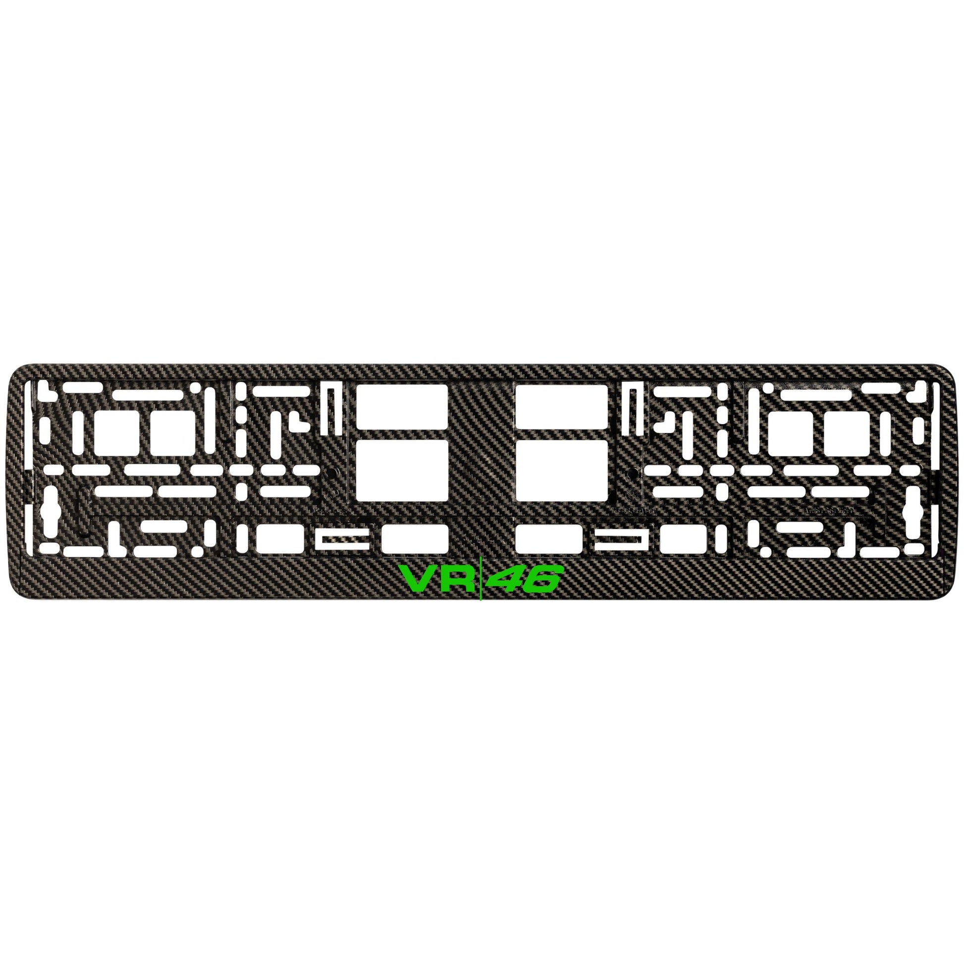 custom carbon license plate frame with logo