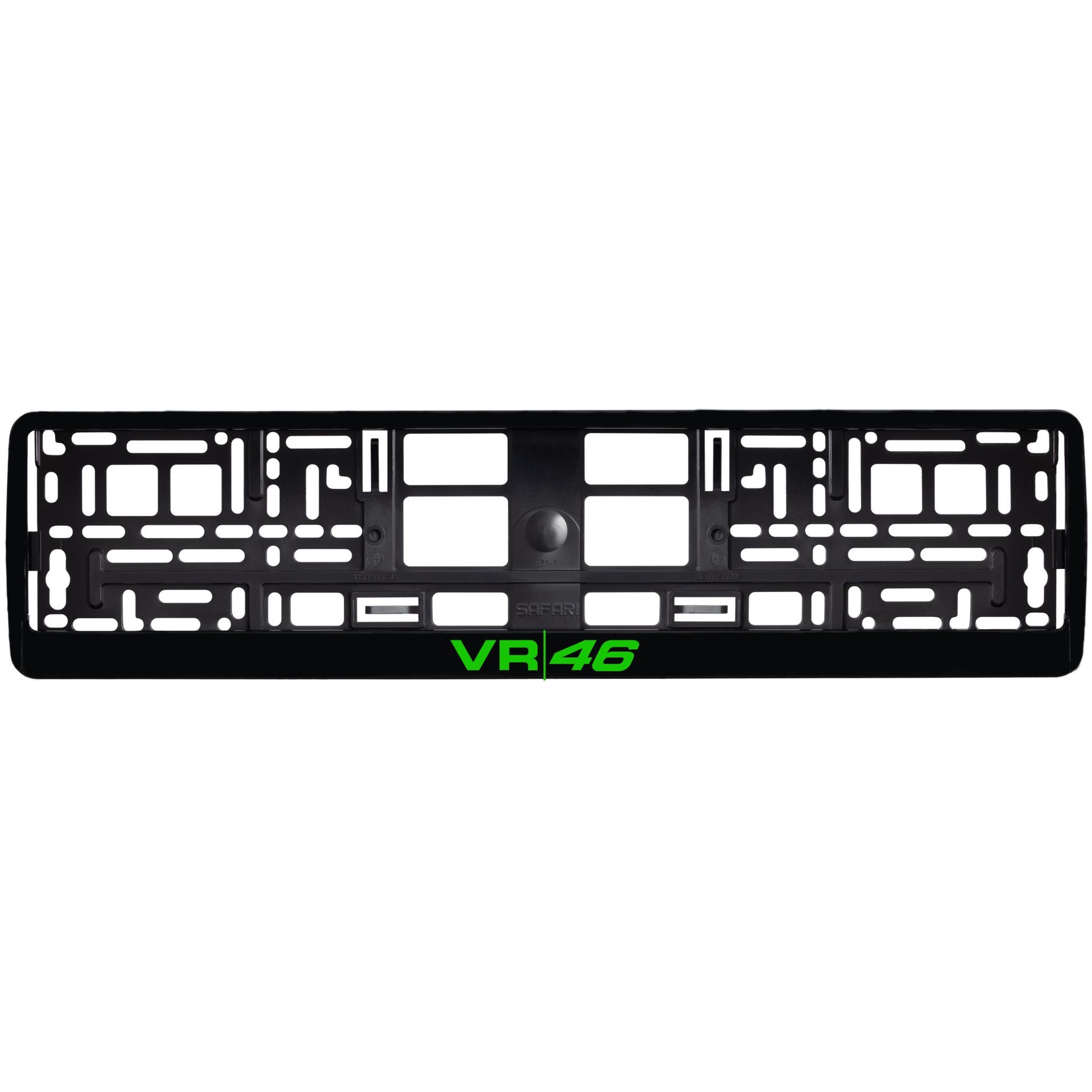 custom gloss black license plate frame with logo