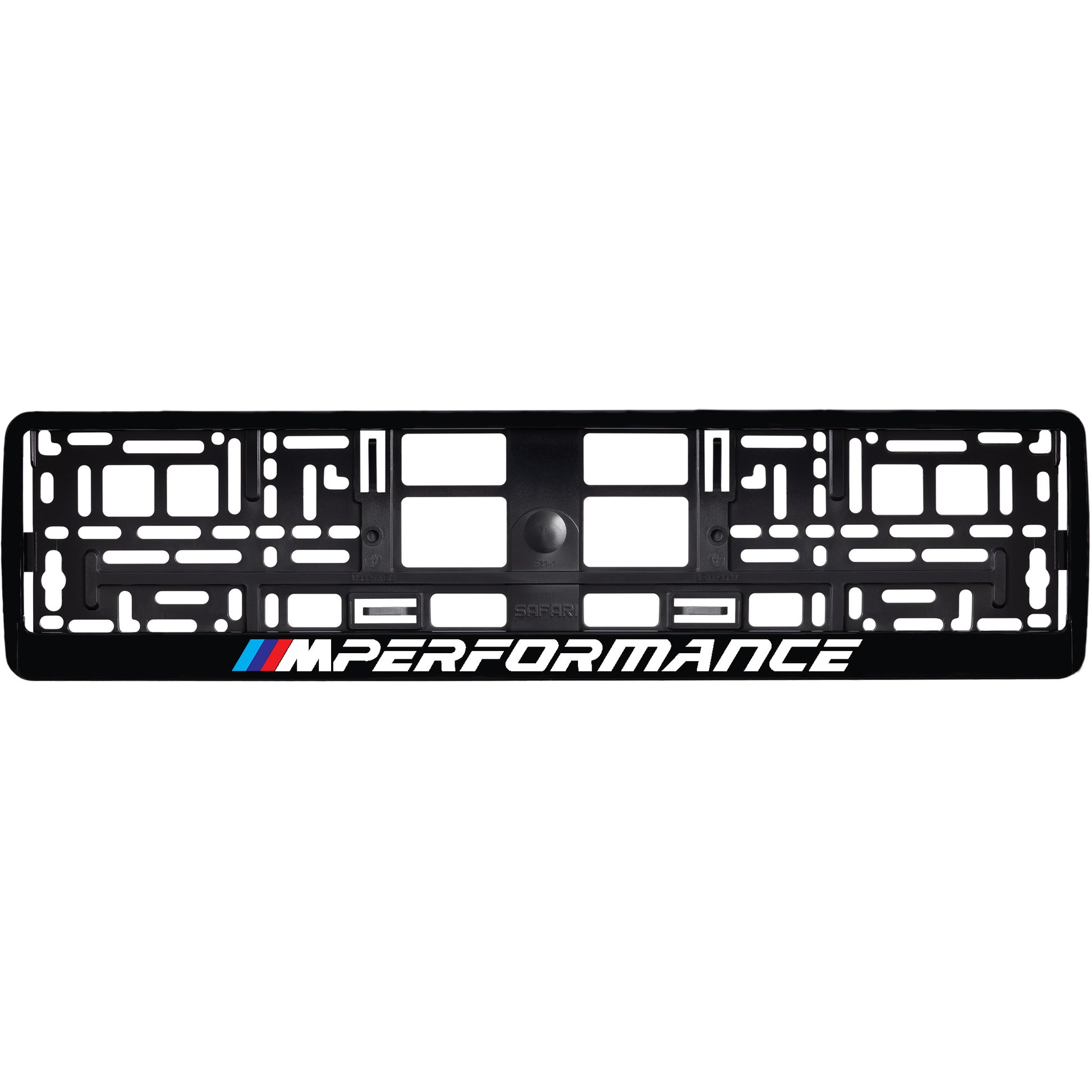 gloss black license plate frame m performance logo style 1