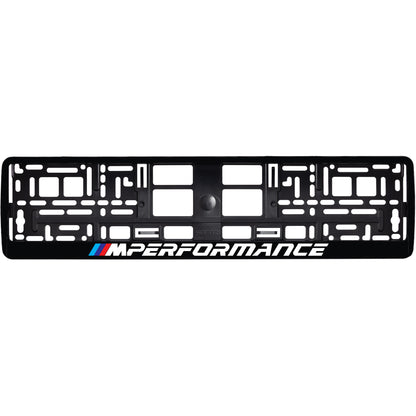 gloss black license plate frame m performance logo style 1