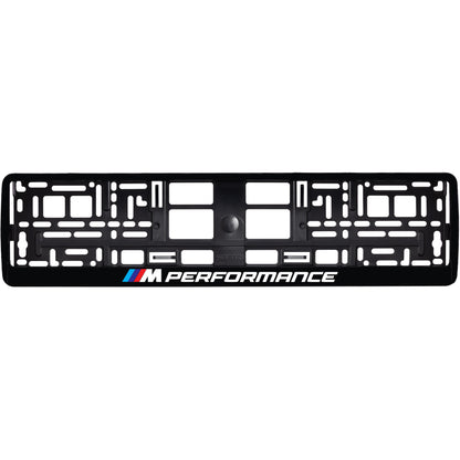gloss black license plate frame m performance logo style 2