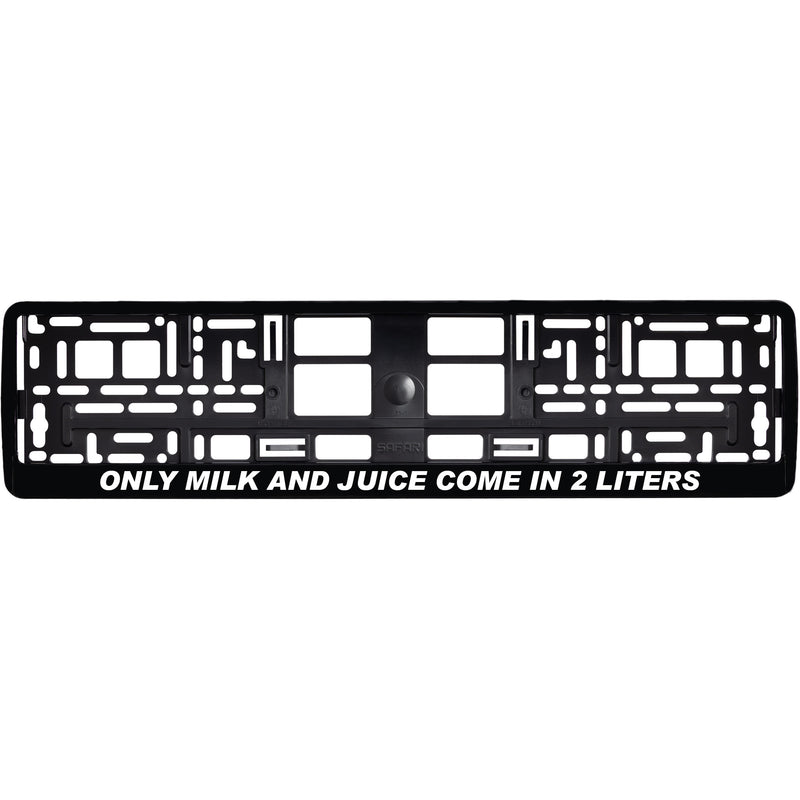 ONLY MILK & JUICE Hochglanzschwarz Kennzeichenhalter