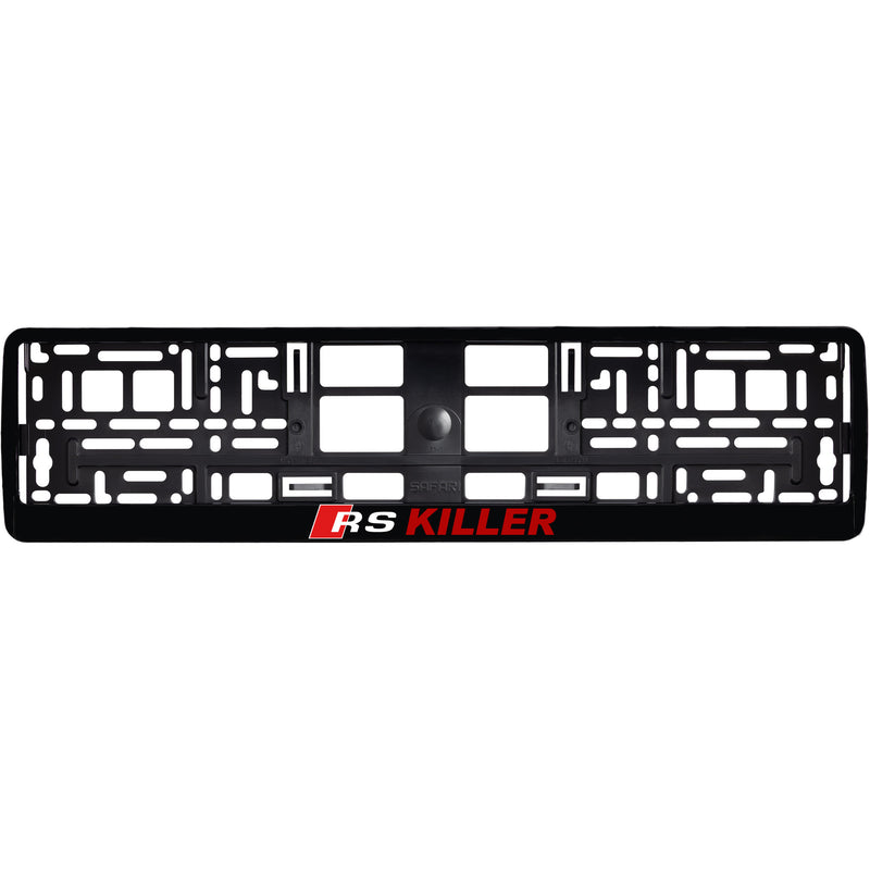 RS KILLER Hochglanzschwarz Kennzeichenhalter 