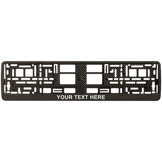 Custom Carbon Style License Plate Frame